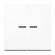 Клавиша 2-ая для двухклавишного выключателя с подсветкой Jung A Белый
