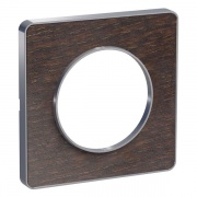 Рамка Odace 1 пост Венге (алюминевая вставка)