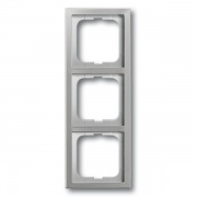 Рамка ABB Pure Сталь 3 поста (1723-866K)