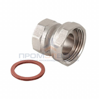 Переход с внутренней резьбы на накидную гайку VALTEC VTr.614.N - 3/4" х 1/2" (латунь никелированная)