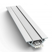 08-07 Профиль алюминиевый угловой накладной для светодиодной ленты, анодированный, серебро, 1 м. инд. упак.(3014)