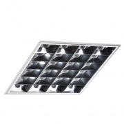 Встр. светильник 4х14 Вт ЭПРА, 595х595, двойной параболический зеркальный растр