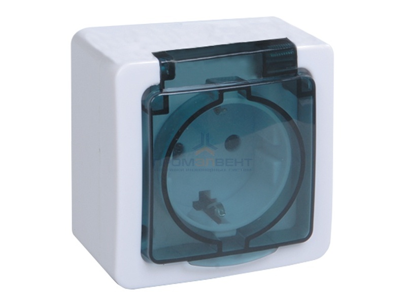 РСб20-3-ГПБд Розетка с з/к о/у IP54 (цвет крышки: дымчатый) ГЕРМЕС PLUS