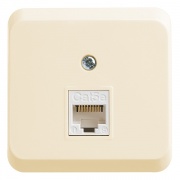 Розетка компьютерная RJ45 кат.5E Этюд кремовый [уп 17 шт]
