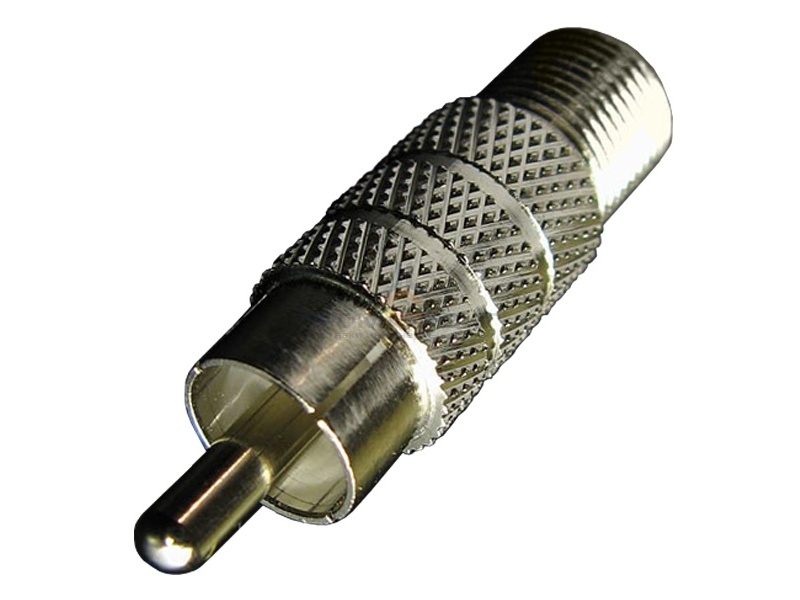 Переход RCA-штекер — F-розетка (штекер RCA под F-разъем)