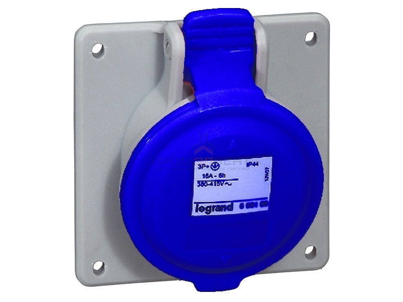 Розетка встраиваемая Legrand P17 16А 2К+З 230В IP44