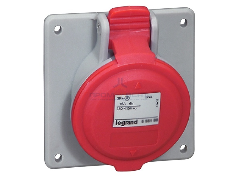 Розетка встраиваемая Legrand P17 32А 3К+H+З 380В IP44