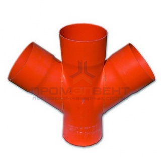 Соединение для четырех двустенных труб,45°, полипропилен, д.63 мм DKC