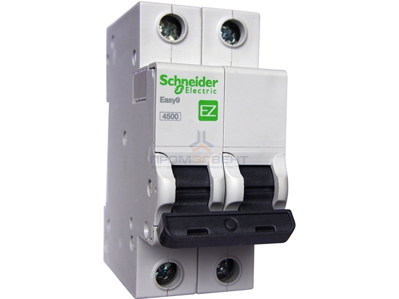 Автоматический выключатель Schneider Electric EASY 9 2П 50А С 4,5кА 230В (автомат)