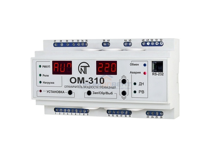 Ограничитель мощности ОМ-310 трехфазный на DIN-рейку