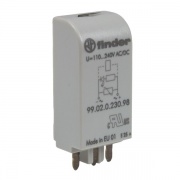 Модуль индикации и защиты Finder зеленый светодиод + варистор 110-240VAC/DC