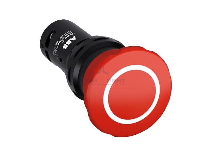 Кнопка ABB CE4P-10R-11 аварийного останова с фиксацией 1НО1НЗ отпускание вытягиванием 40мм